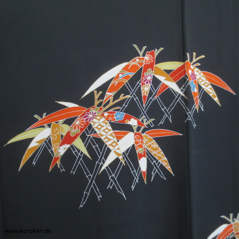 buntes Bambusgitter Haori Kimono Jacke