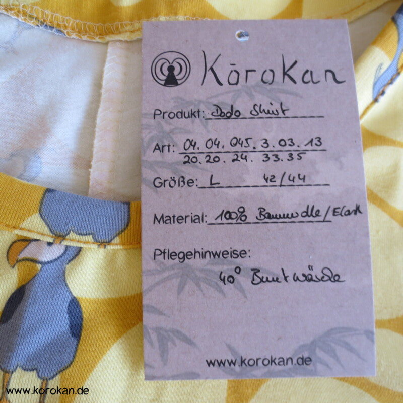 Baumwolljersey Dodo Langarm Shirt A Linie, Gr. L