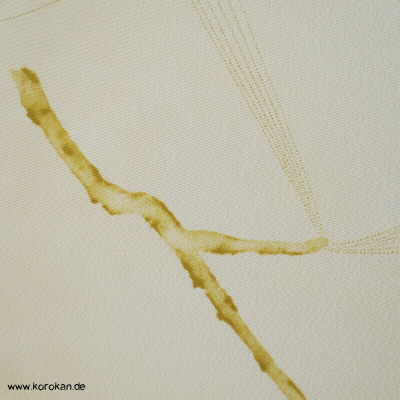 Schmetterlinge, Zweige Kimono Chirimen Crepe Seide, abstrakt