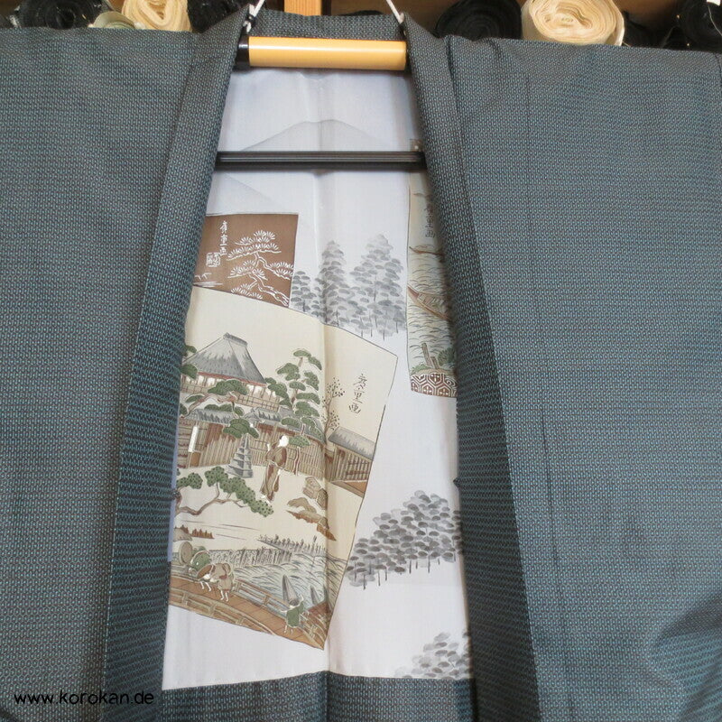 Kikko Oshima Tsumugi Seiden Haori Jacke