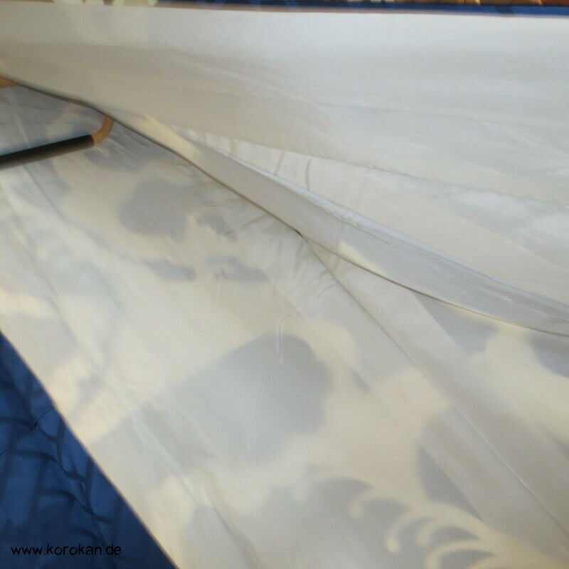 wildes Meer - Wellen, Stickerei, Goldfäden Furisode Seidendamast Kimono