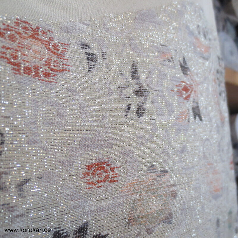 feine Blütenmuster Hitoe Fein Seiden Lurex Jacquard Kimono