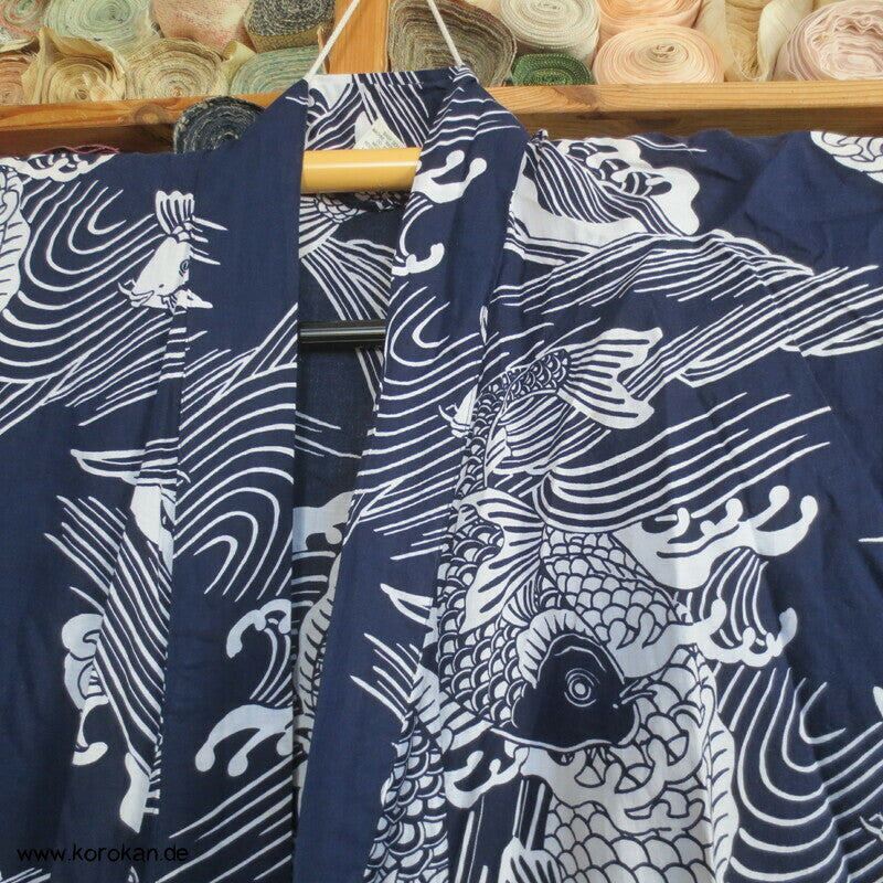 Yukata Baumwoll Kimono mit Koi Mustern