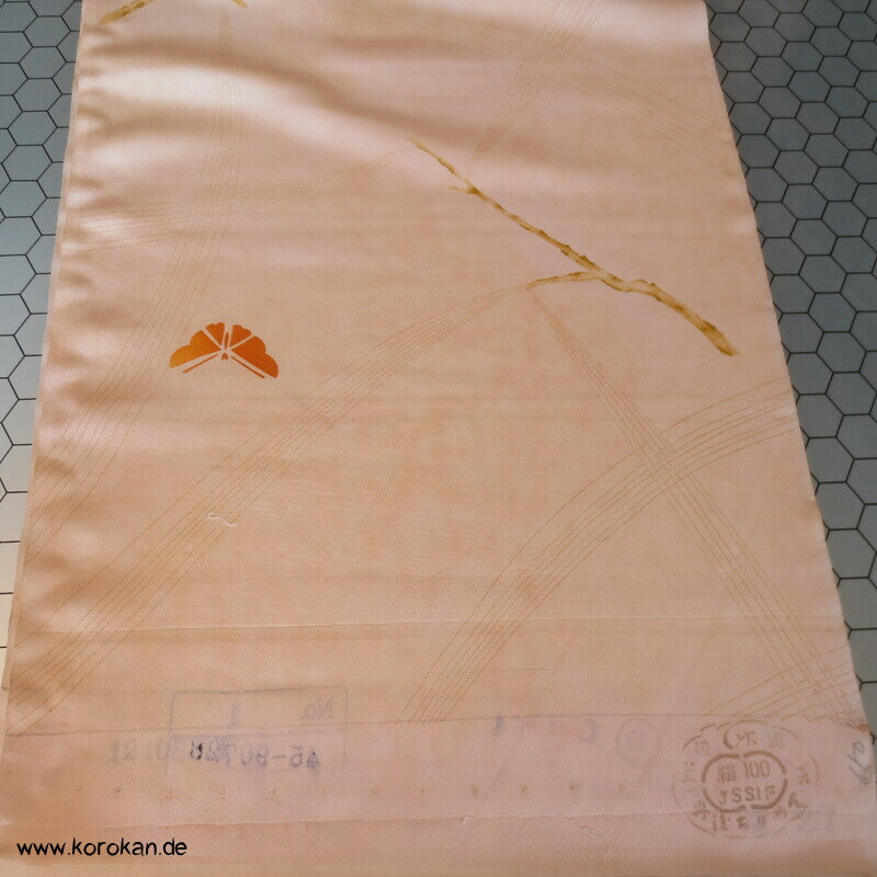 Schmetterlinge, Zweige Kimono Chirimen Crepe Seide, abstrakt