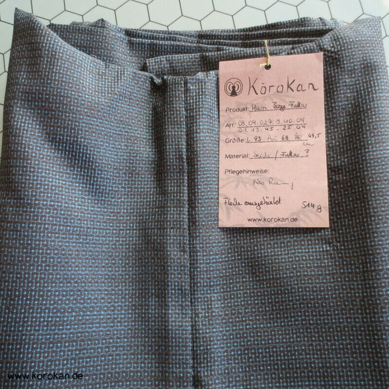 Männer Haori Kimono Jacke Tsumugi Seide, Seidenfutter mit Landschaft
