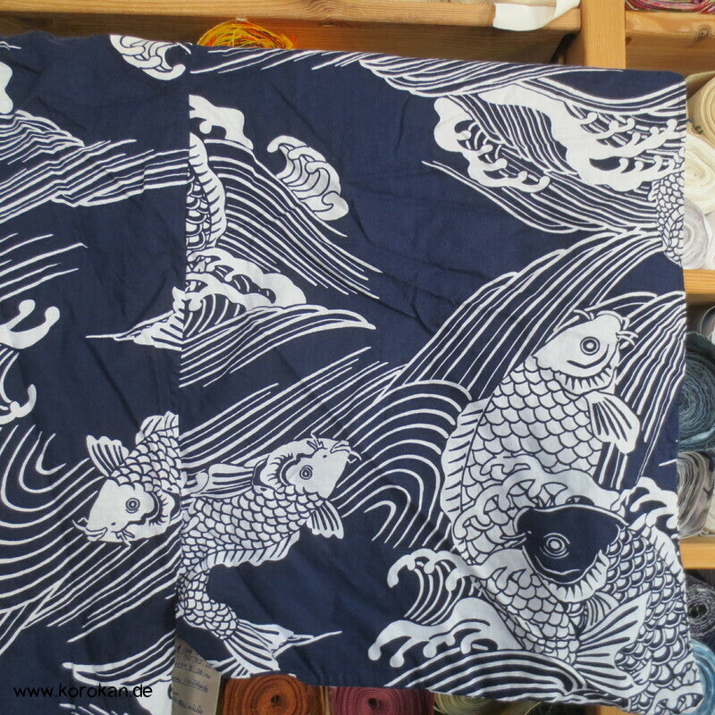 Yukata Baumwoll Kimono mit Koi Mustern