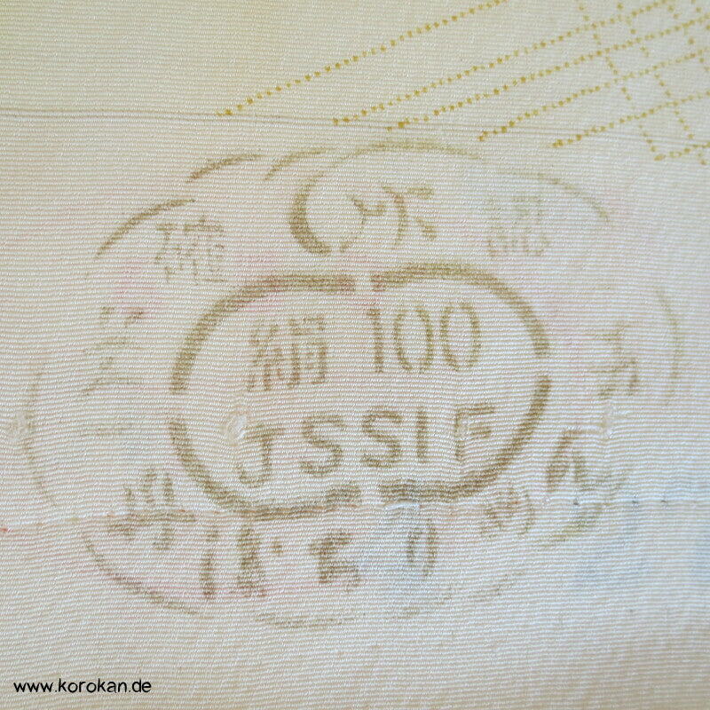 Schmetterlinge, Zweige Kimono Chirimen Crepe Seide, abstrakt