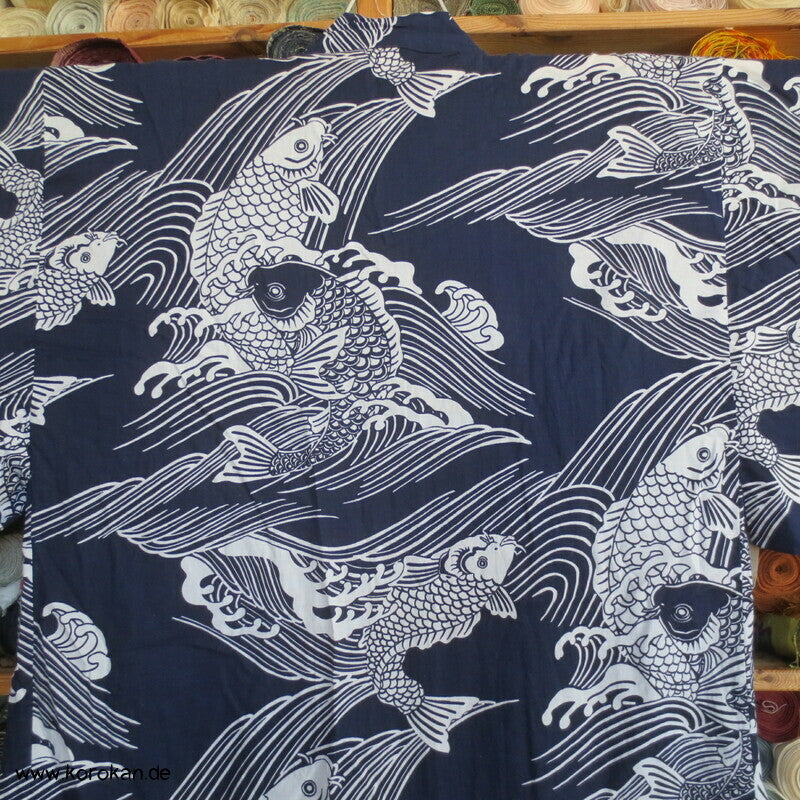 Yukata Baumwoll Kimono mit Koi Mustern