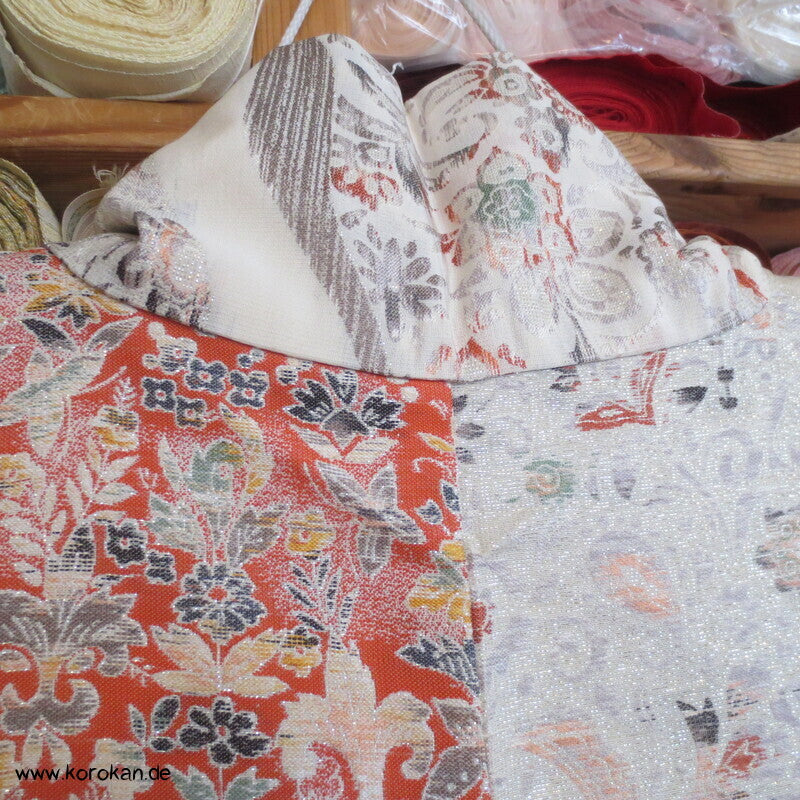 feine Blütenmuster Hitoe Fein Seiden Lurex Jacquard Kimono