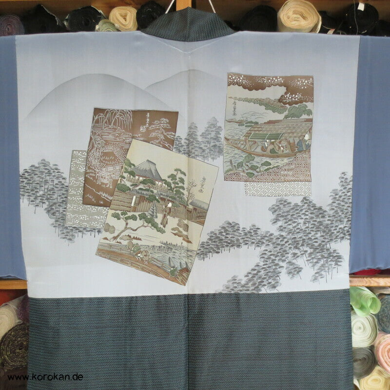 Kikko Oshima Tsumugi Seiden Haori Jacke