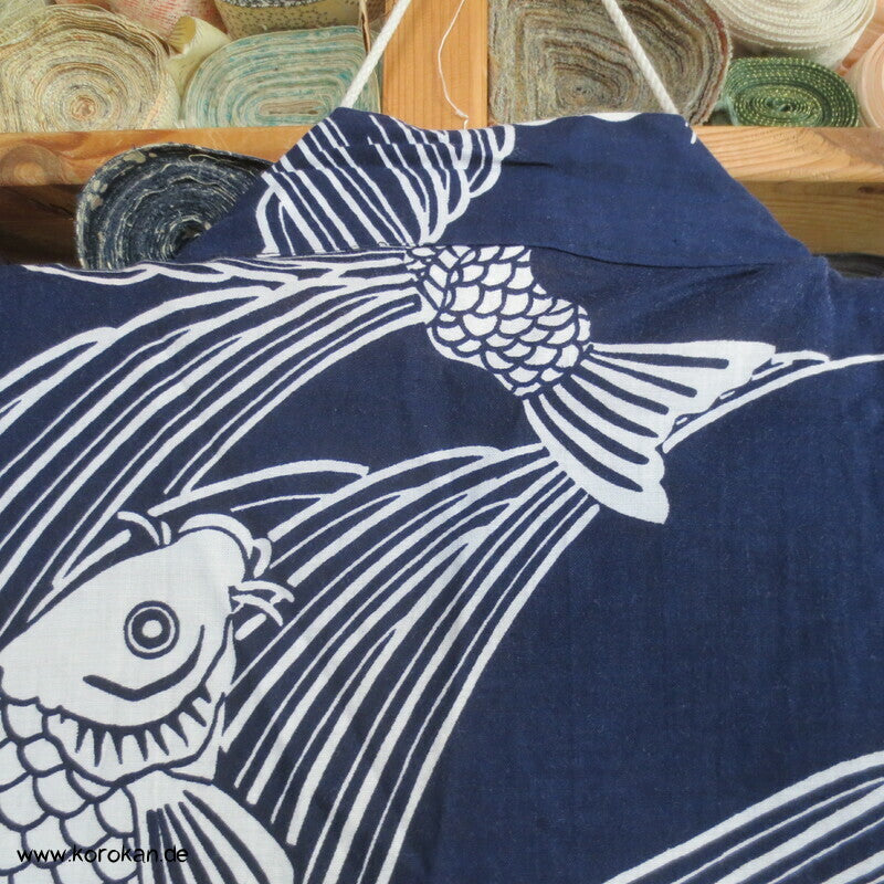 Yukata Baumwoll Kimono mit Koi Mustern
