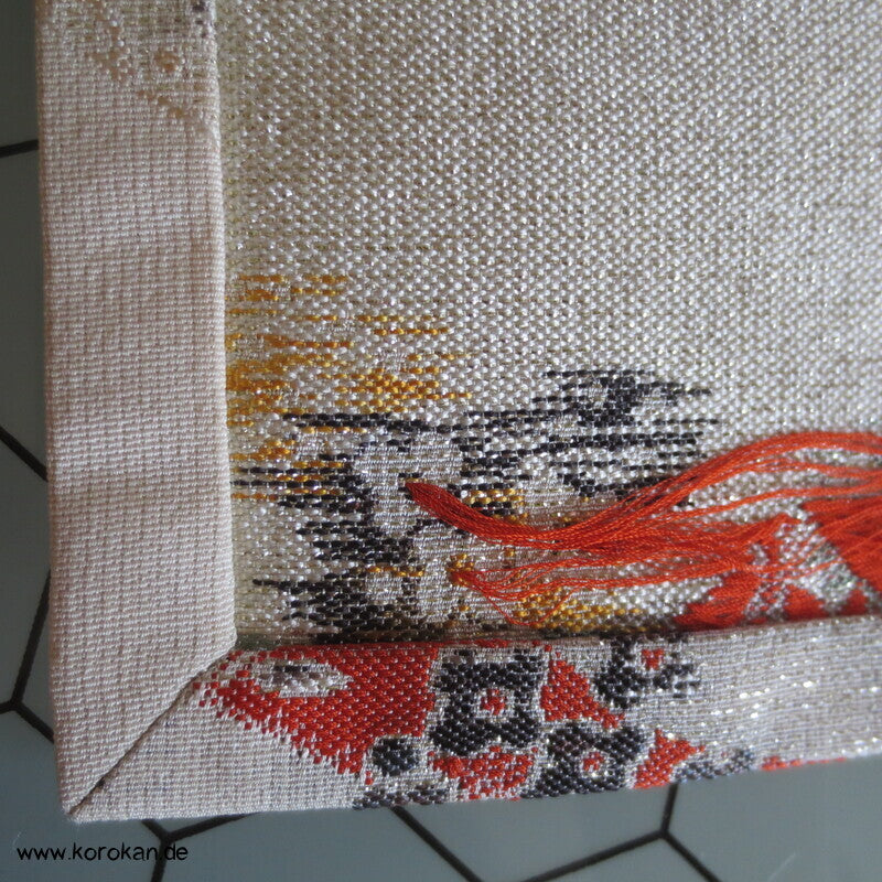 feine Blütenmuster Hitoe Fein Seiden Lurex Jacquard Kimono