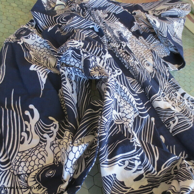 Yukata Baumwoll Kimono mit Koi Mustern