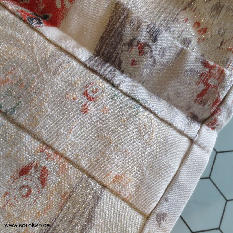 feine Blütenmuster Hitoe Fein Seiden Lurex Jacquard Kimono