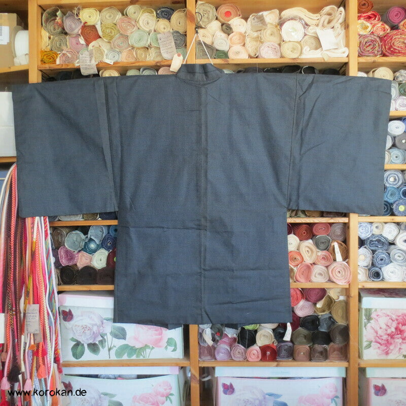 Männer Haori Kimono Jacke Tsumugi Seide, Seidenfutter Shikishi