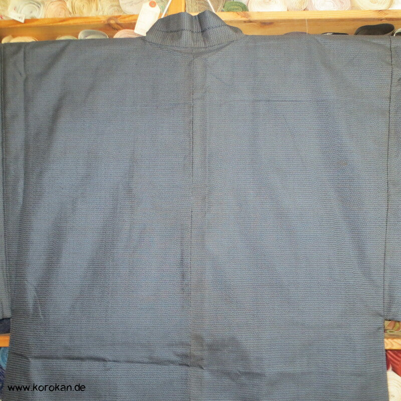 Männer Haori Kimono Jacke Tsumugi Seide, Seidenfutter Shikishi