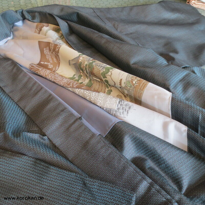 Kikko Oshima Tsumugi Seiden Haori Jacke