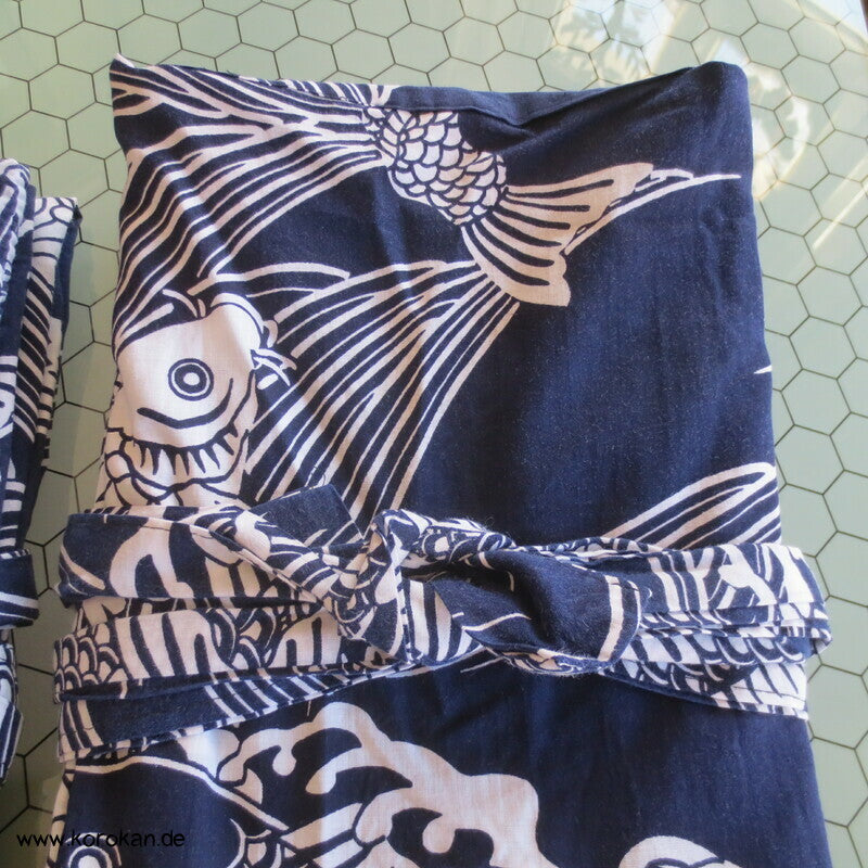 Yukata Baumwoll Kimono mit Koi Mustern