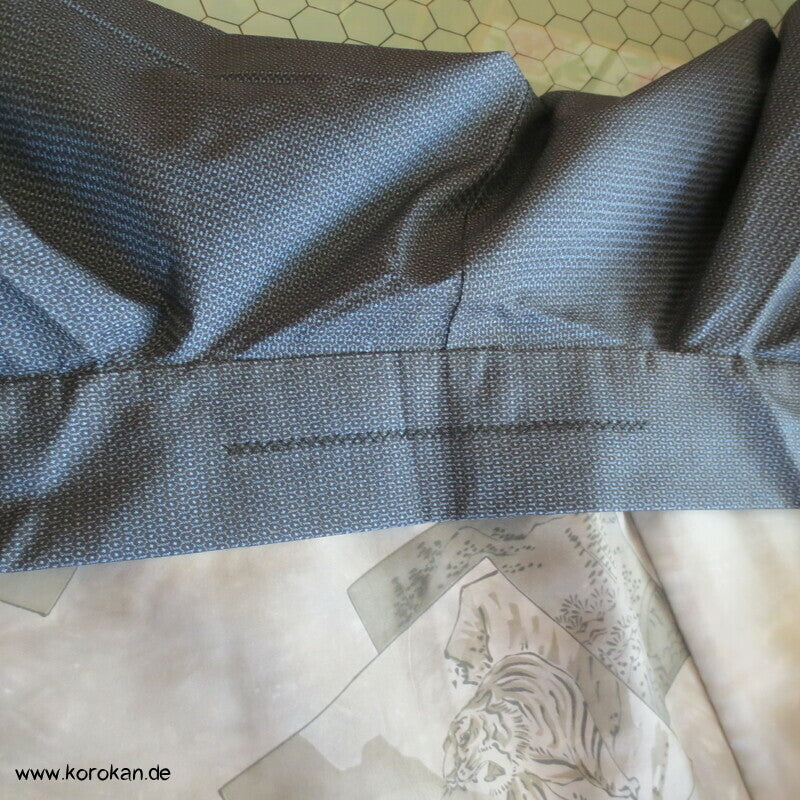 Männer Haori Kimono Jacke Tsumugi Seide, Seidenfutter Shikishi