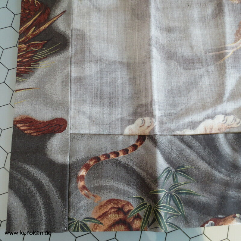 Tiger und Drache Juban Unterkimono, Wollmuslin