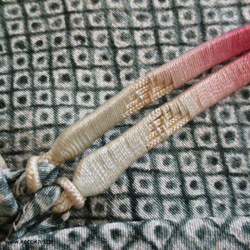 Grashalme Kanoko Dot Haori Kimono Jacke, mit Himo