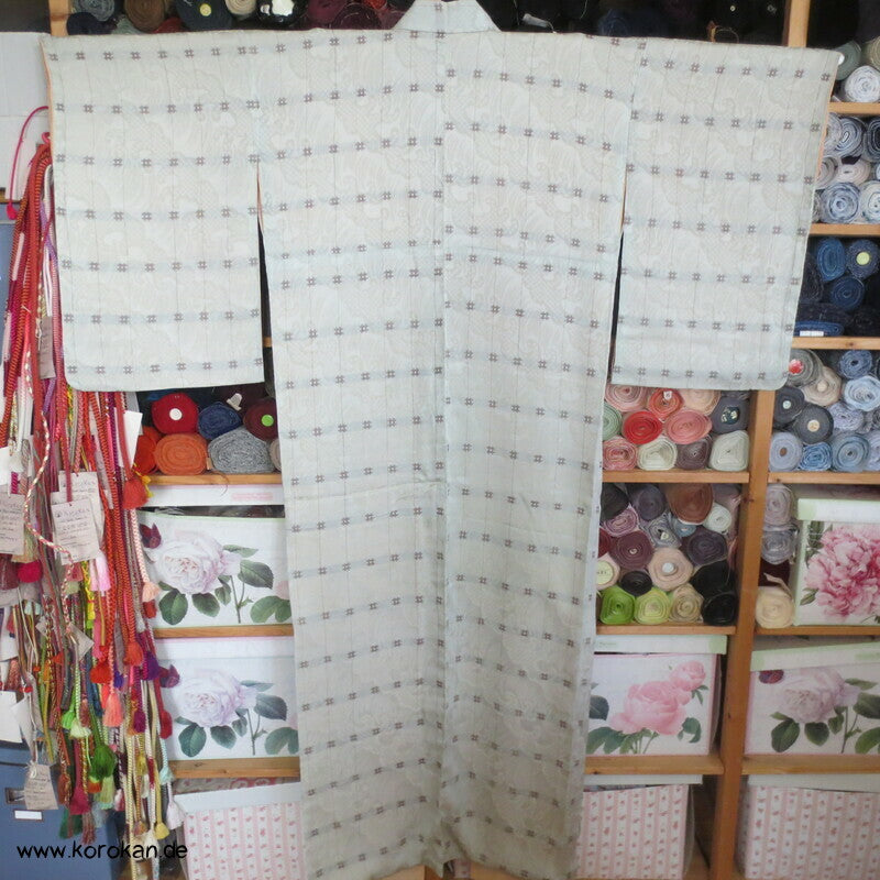 gewebte Wellen mit Urushi Igeta Brunnenkreuzen Komon Kimono