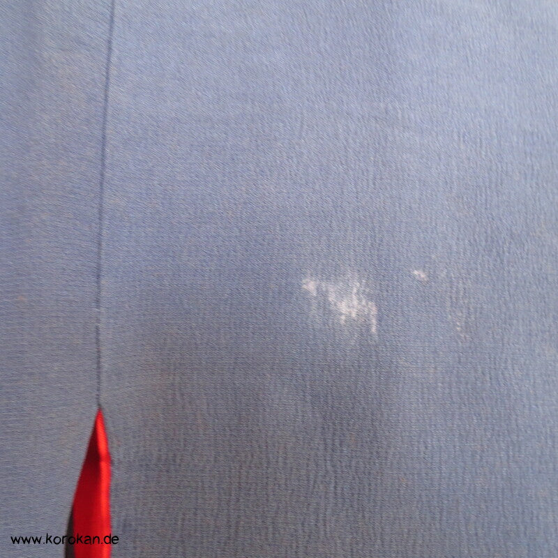 antiker Rinzu Seiden Damast Homongi Kimono, bestickt, Shibori