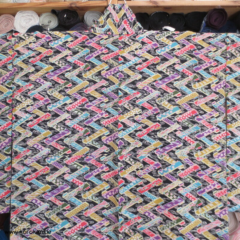 Floating World Stege über Wasser Komon Kimono
