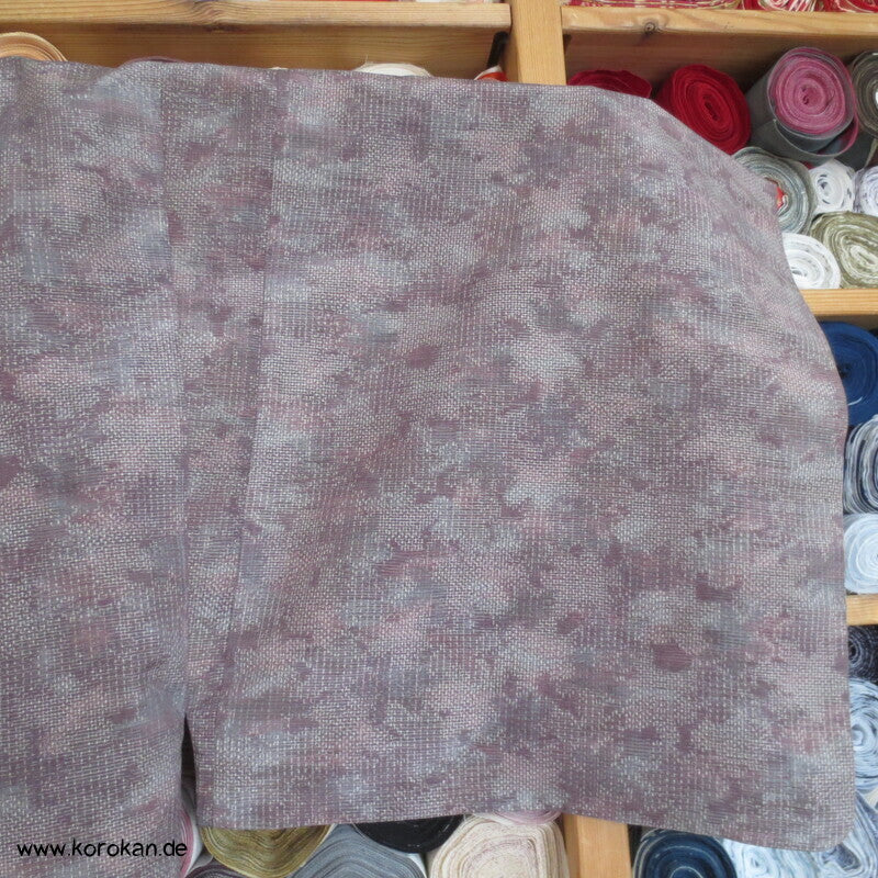 angedeutete Kasuri Blüten Hitoe Tsumugi Seiden Kimono