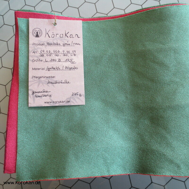 Han Haba Kimono Gürtel blassgrün blassrot zweiseitig