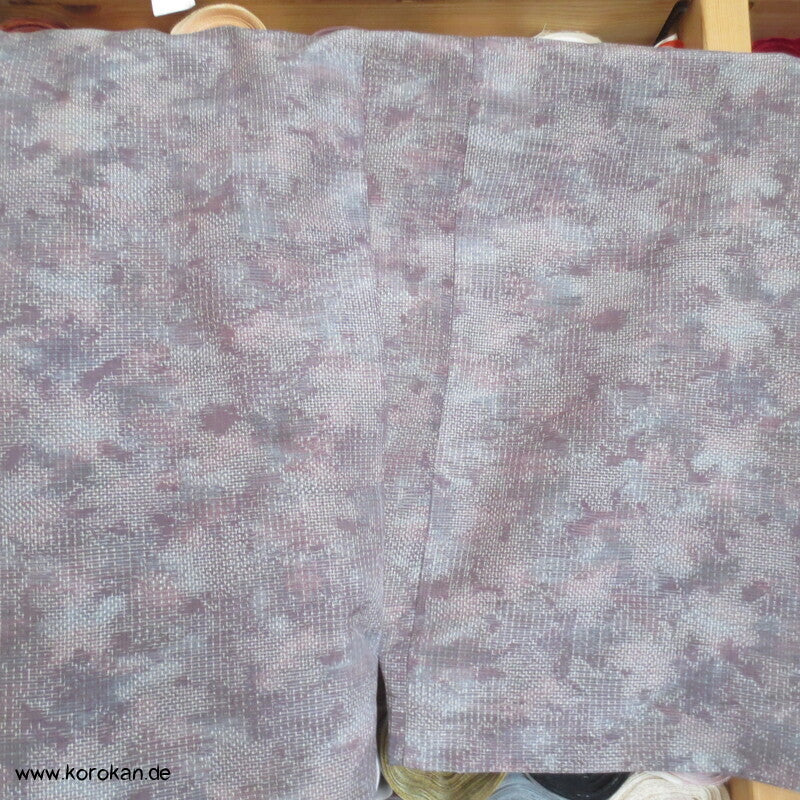 angedeutete Kasuri Blüten Hitoe Tsumugi Seiden Kimono