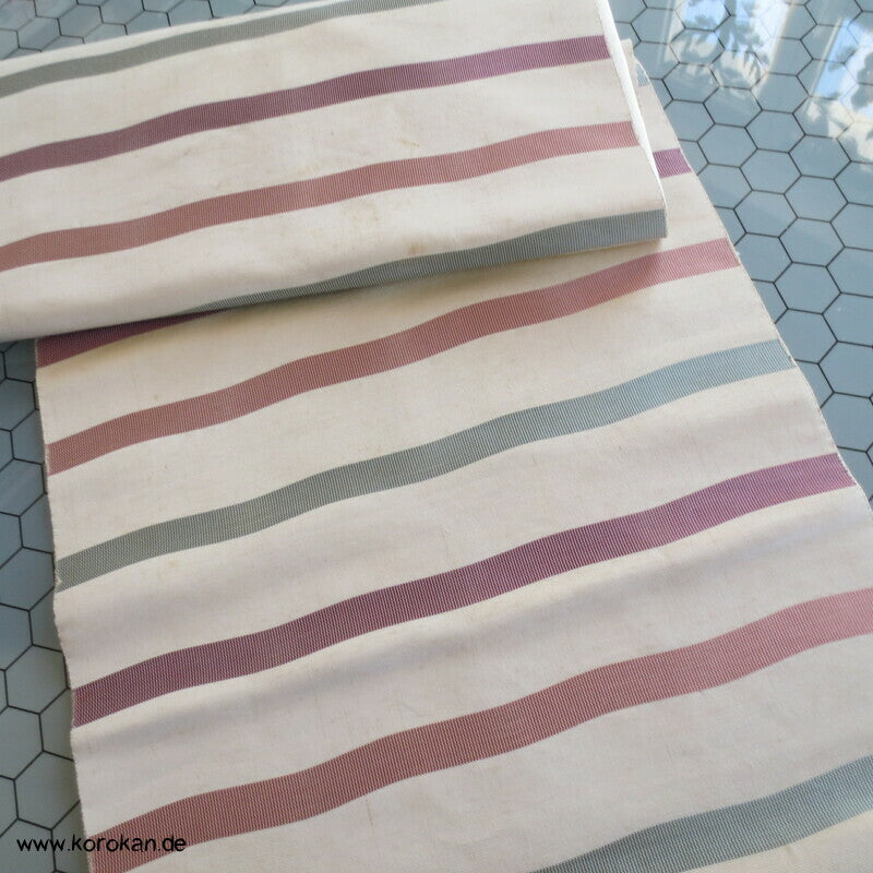 bunte Streifen Vintage Nagoya Obi Seidenrips Kimonogürtel