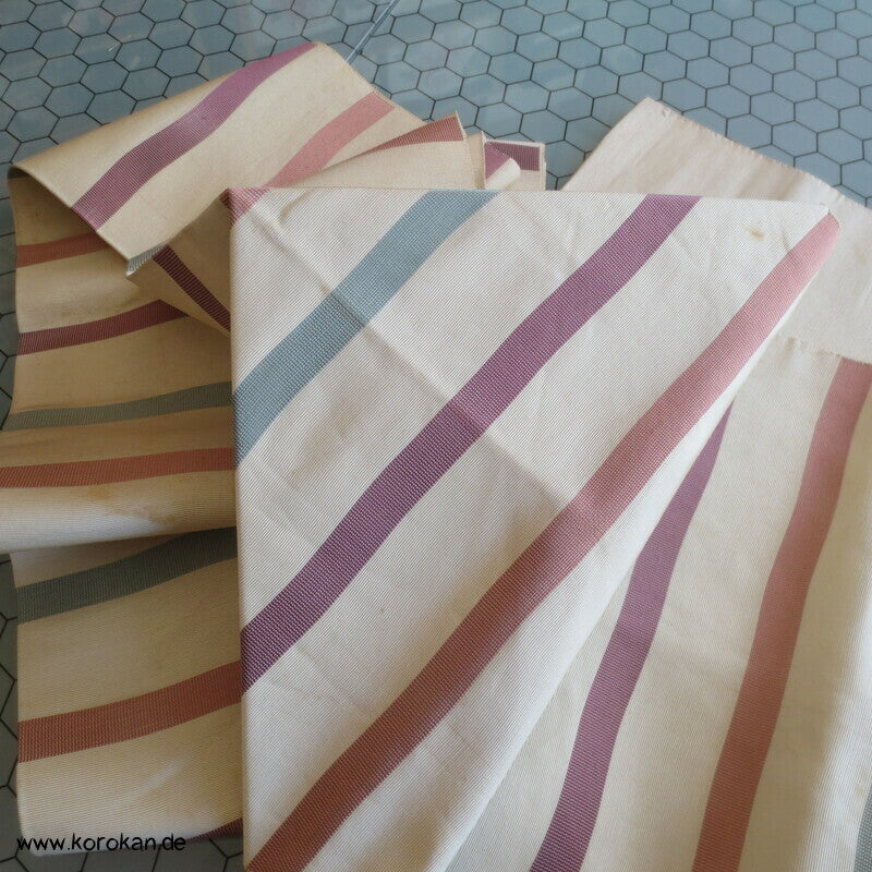 bunte Streifen Vintage Nagoya Obi Seidenrips Kimonogürtel