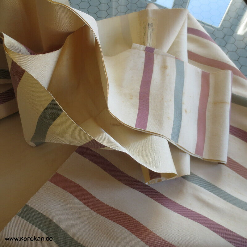 bunte Streifen Vintage Nagoya Obi Seidenrips Kimonogürtel