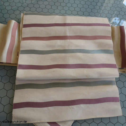 bunte Streifen Vintage Nagoya Obi Seidenrips Kimonogürtel