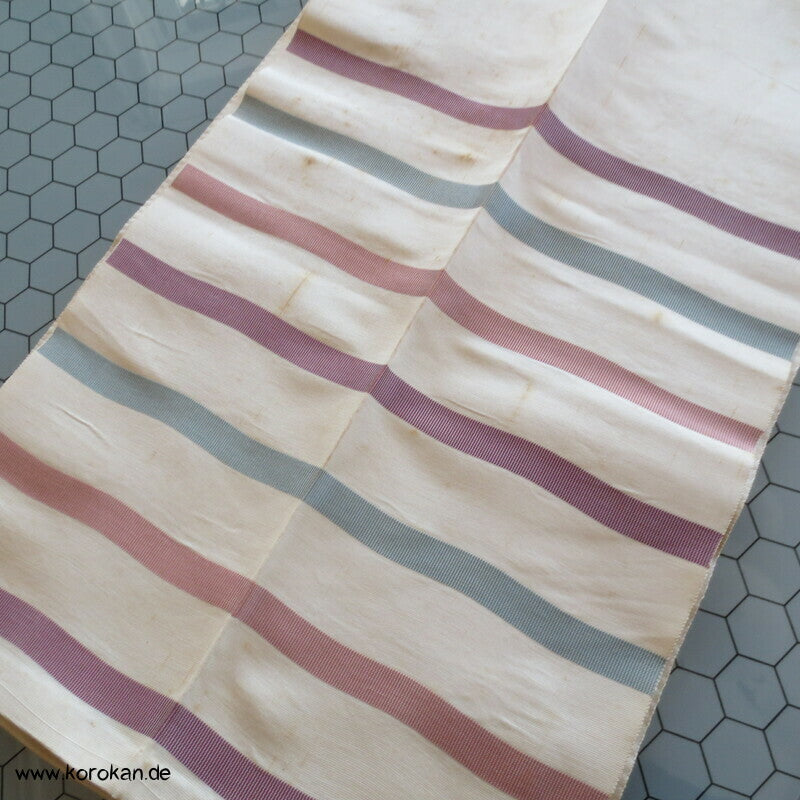 bunte Streifen Vintage Nagoya Obi Seidenrips Kimonogürtel