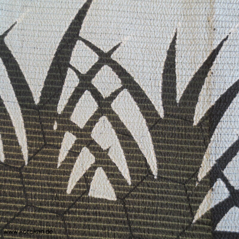 Felsenlandschaft antiker Tomesode Kimono, Rho Seide - halbtransparent