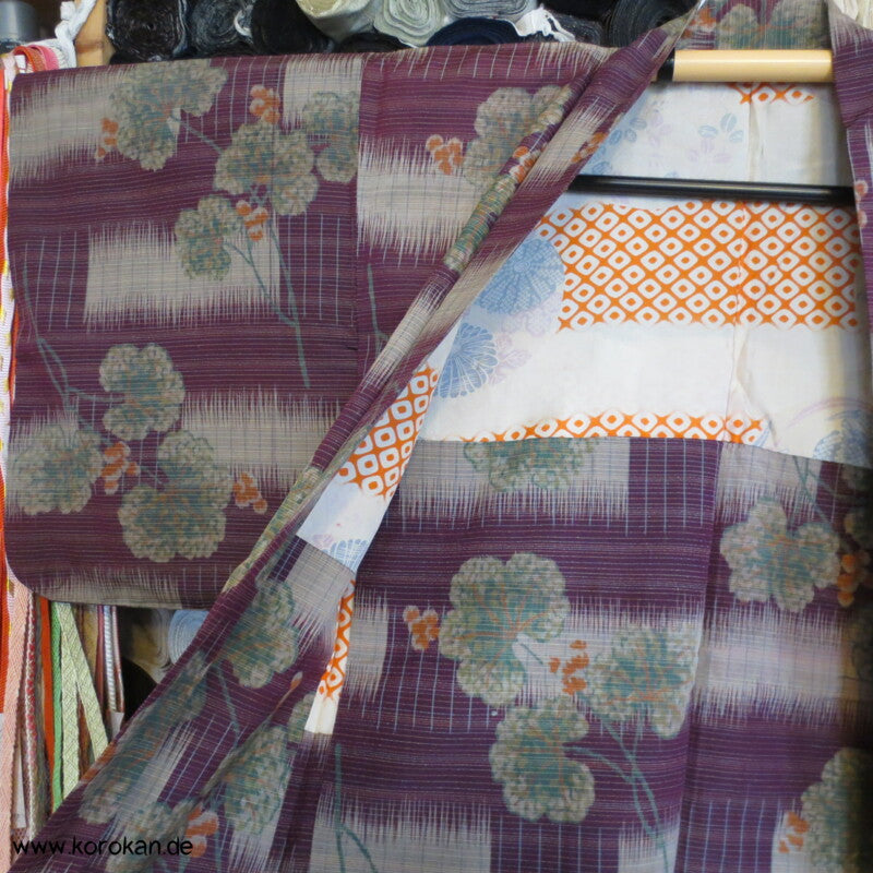 Meisen Seide längere Haori Kimono Jacke - antik