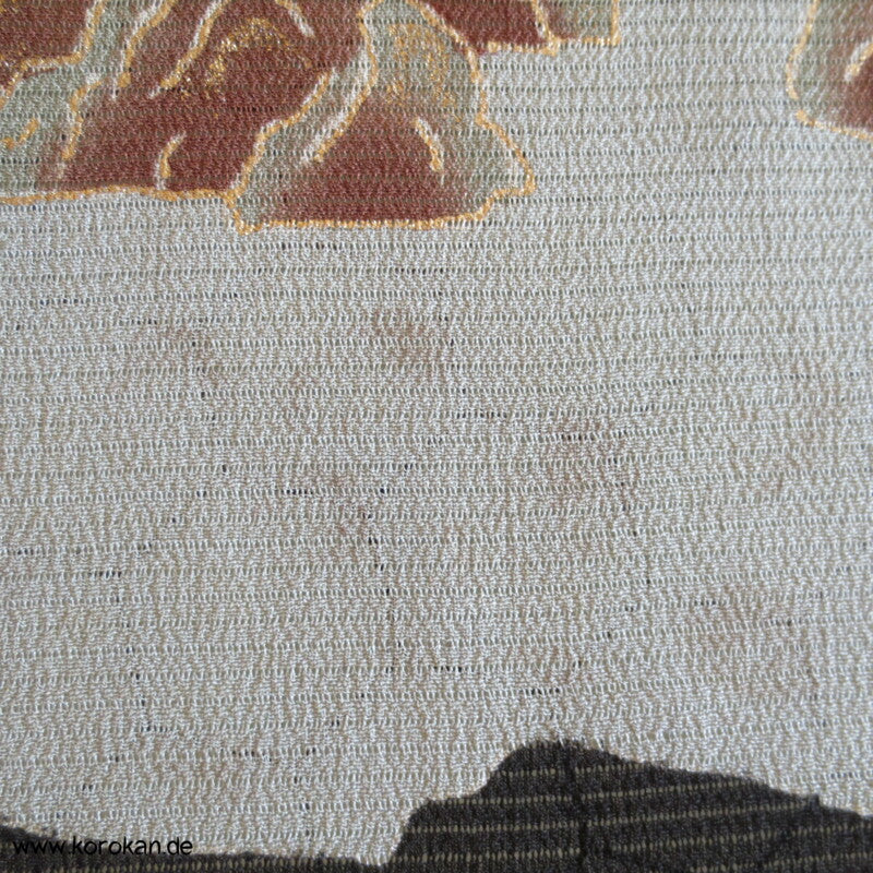 Felsenlandschaft antiker Tomesode Kimono, Rho Seide - halbtransparent