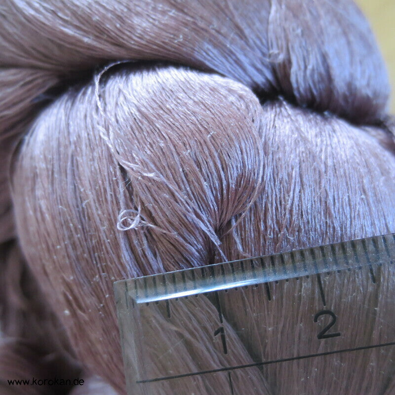 altrosa mauve Seidengarn zum Weben aus japanischer Obi Werkstatt