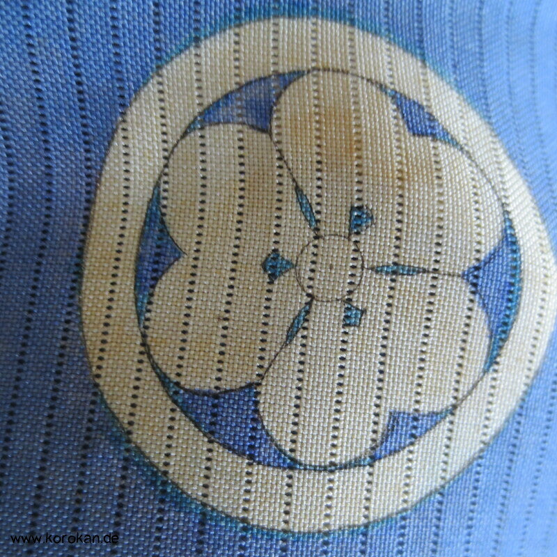 antiker Kimono Juban für kleine Jungen, Brasse, Angel, Korb