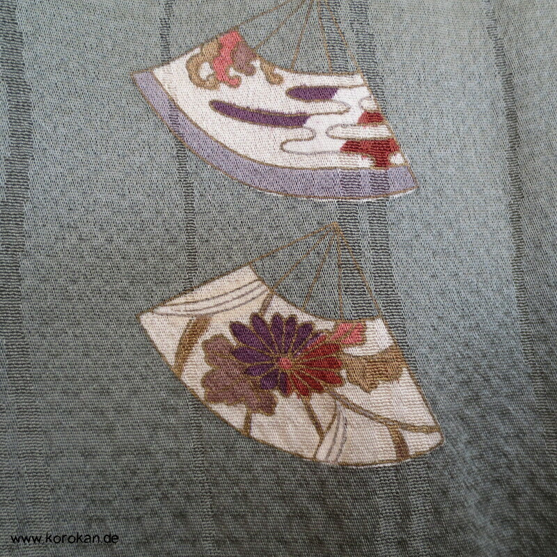 Bokashi Farbverlauf, Weiden, Fächer Homongi Kimono