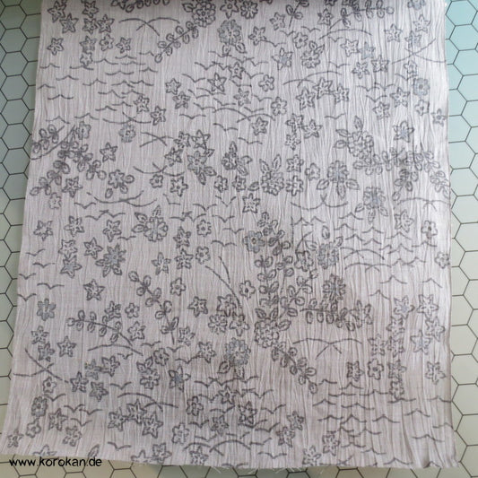 Blüten, Blätter Kasuri Hanf Crepe Yukata Kimono Stoff