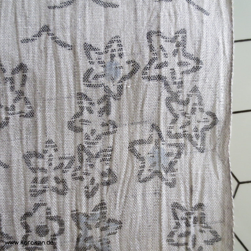 Blüten, Blätter Kasuri Hanf Crepe Yukata Kimono Stoff