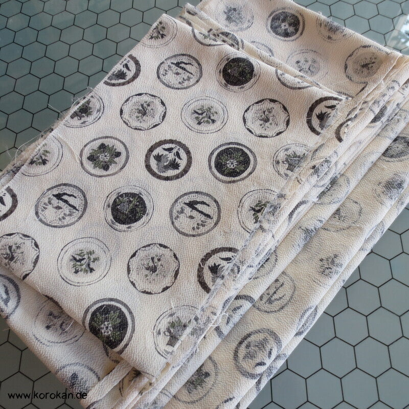 Araihari Mon artige Kreise Hitoe Kimono Seiden Crepe