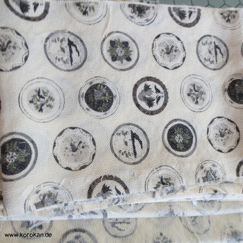 Araihari Mon artige Kreise Hitoe Kimono Seiden Crepe