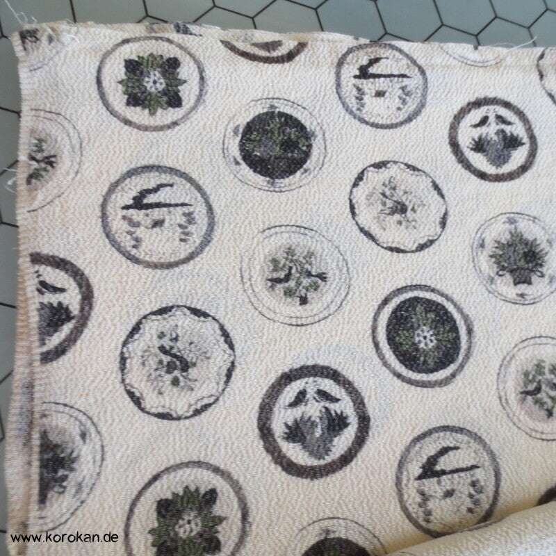 Araihari Mon artige Kreise Hitoe Kimono Seiden Crepe