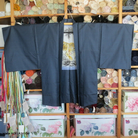 Seiden Haori Jacke mit Tigerfutter