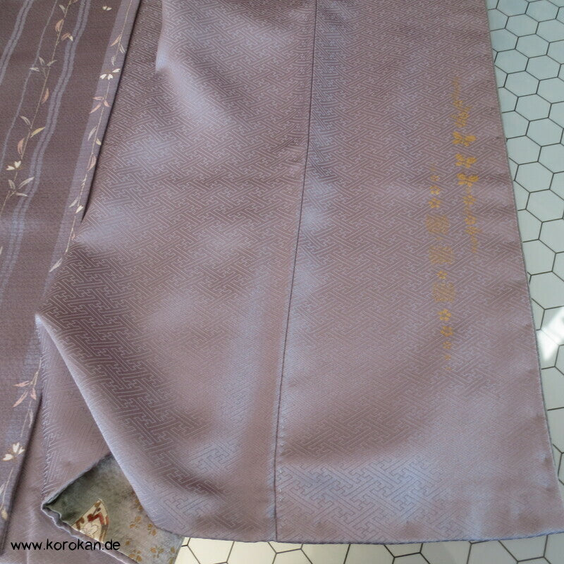 Bokashi Farbverlauf, Weiden, Fächer Homongi Kimono