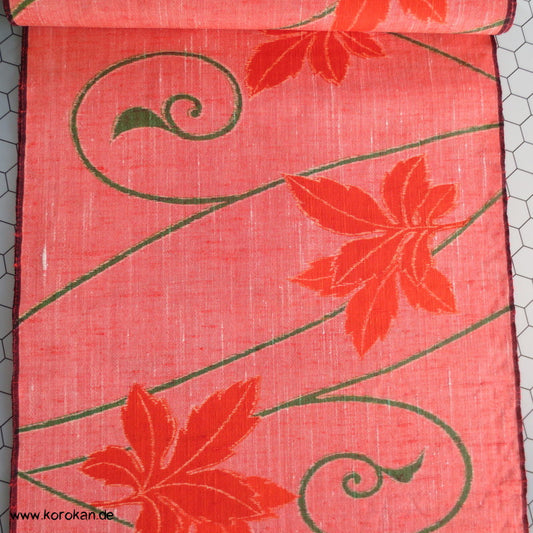 Ahornblatt, Arabeske Druck Kasuri Kimono Wolle